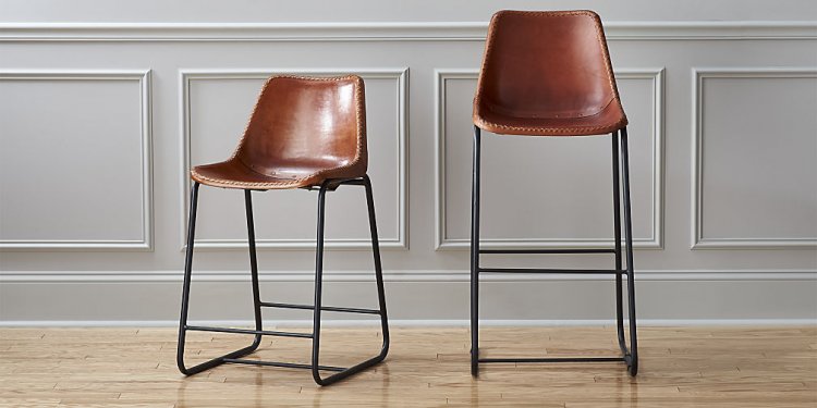 Roadhouse leather bar stools