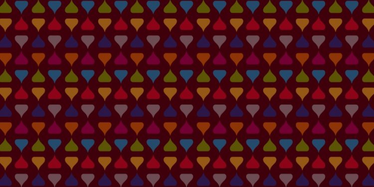 Multicolored kisses on brown