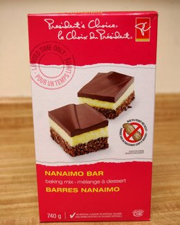 President's Choice brand Nanaimo bar baking mix