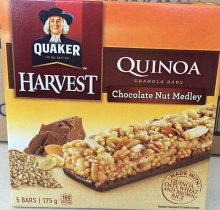 Quaker harvest Quinoa bars chocolate