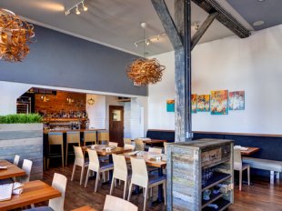 Victoria, B.C. restaurant OLO’s interior.